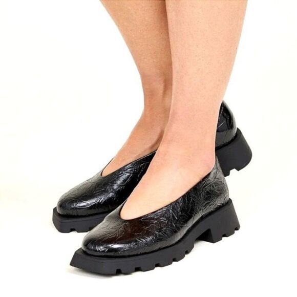 Katy Perry The Daarling Black Patent Crinkle Slip On Loafers Size 10M/40 - Picture 3 of 8